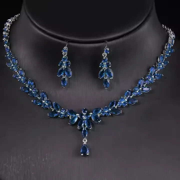 Luxury Zirconia Wedding Jewelry Set HighQuality Pendant Necklace & Earrings for Brides Perfect for Formal Events or Gift for Her