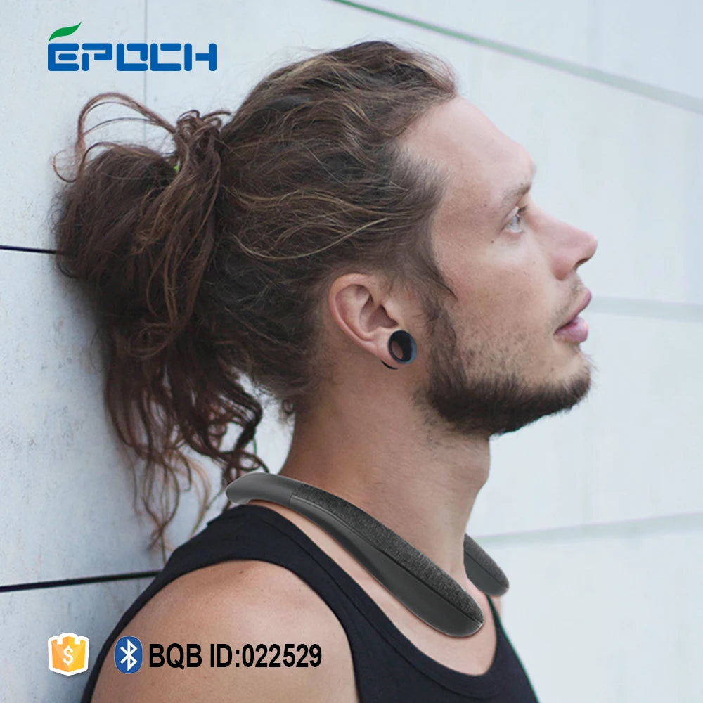 Wireless Neckband Speaker Wearable Surround Sound Bluetooth Neck Speaker With Microphone for TV Gaming