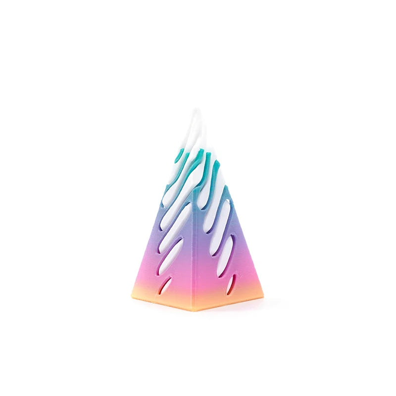1 Piece Spiral Cone Decompression Toy 3D Printed Pyramid Impossible Pass-through Sculpture Square Pillar Helix Screw Fidget Toys