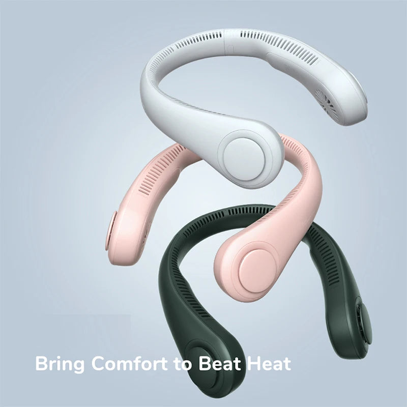 Portable Neck Fan Electric Wireless Rechargeable USB Mini Fan Bladeless Mute Fans
