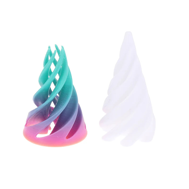 1 Piece Spiral Cone Decompression Toy 3D Printed Pyramid Impossible Pass-through Sculpture Square Pillar Helix Screw Fidget Toys
