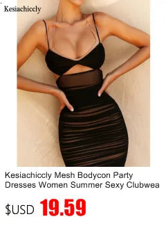 Kesiachiccly Double Layers Ruched Bodycon Dress Women Halter Bandage Mini Dress Summer White Skinny Stretchy Party Vestidos