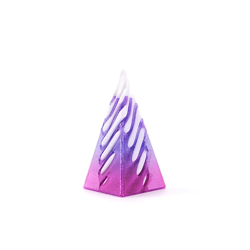 1 Piece Spiral Cone Decompression Toy 3D Printed Pyramid Impossible Pass-through Sculpture Square Pillar Helix Screw Fidget Toys