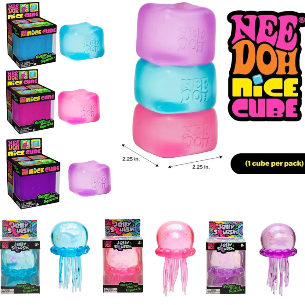 Fidget Squishy Educational Toy, Stress Relief Gift for Adults Kids, Soft Anti-Anxiety Sensory Toy