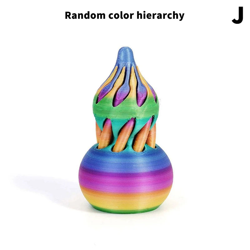 1 Piece Spiral Cone Decompression Toy 3D Printed Pyramid Impossible Pass-through Sculpture Square Pillar Helix Screw Fidget Toys