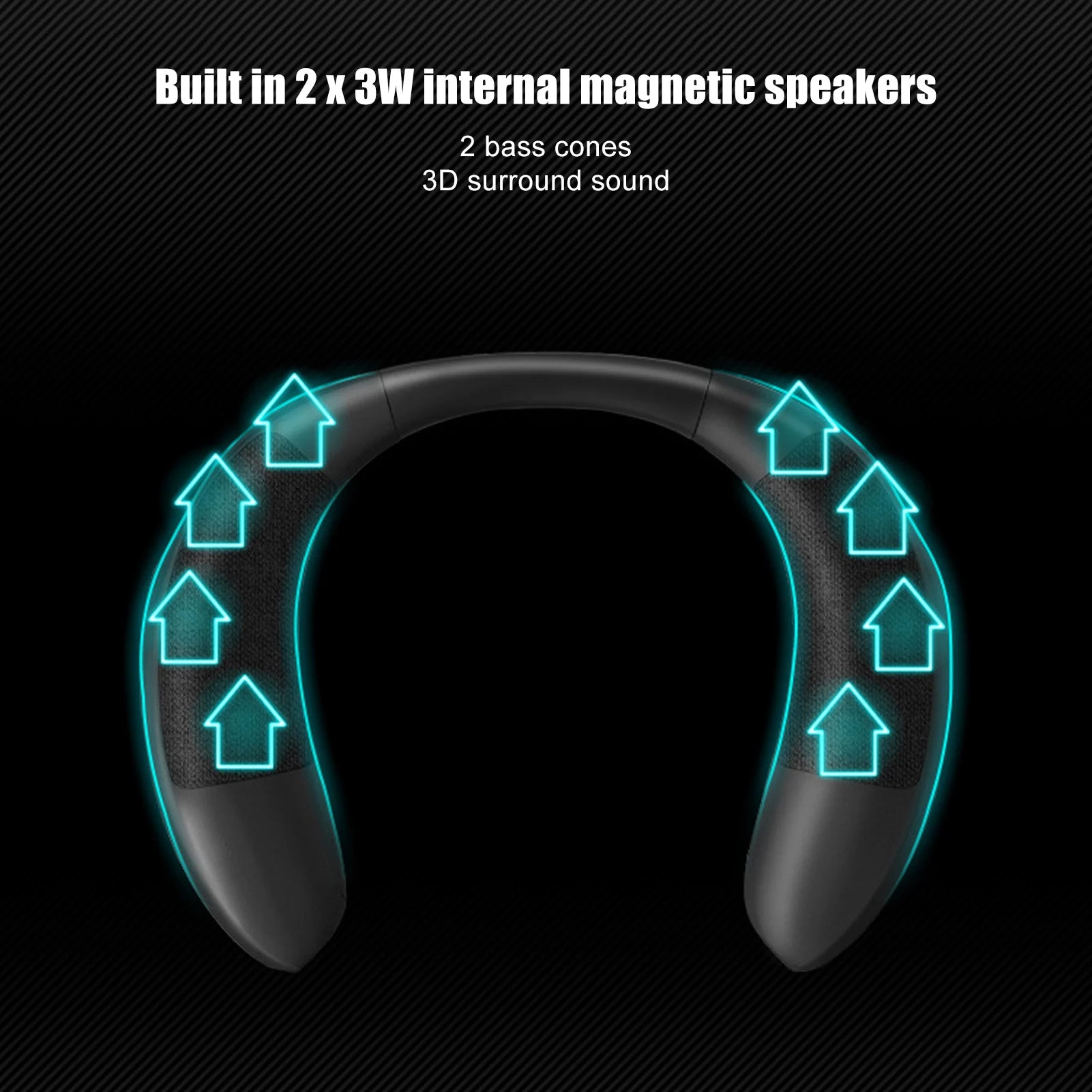 Neck Speaker Neckband Speaker Multifunction Hands  Clear Calls Stereo Sound Bluetooth Wireless Wearable Speaker Handsfree/Mic