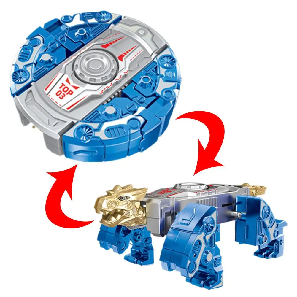 Transformable Fidget Spinners Funny Sensory Fidget Toys Deformable DIY Round to Robot Fingertip Toys for Kids Party Gifts