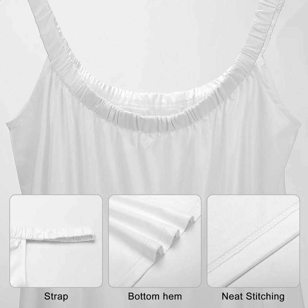 Lady Soft Dresses Women's A-line Slip Dress Simple Daily Wear Summer Female Casual Clothes Sale Woman Loose Skirt Y2K Streetwear