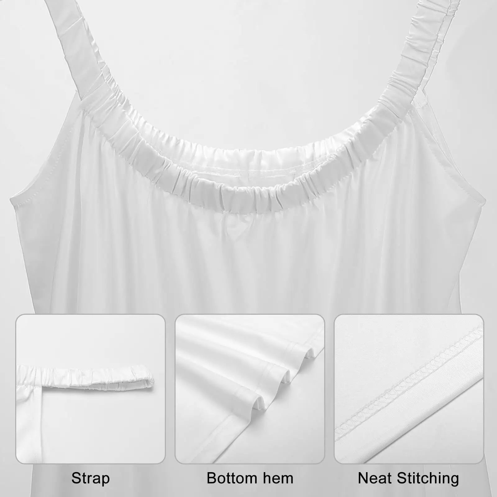 Lady Soft Dresses Women's A-line Slip Dress Simple Daily Wear Summer Female Casual Clothes Sale Woman Loose Skirt Y2K Streetwear