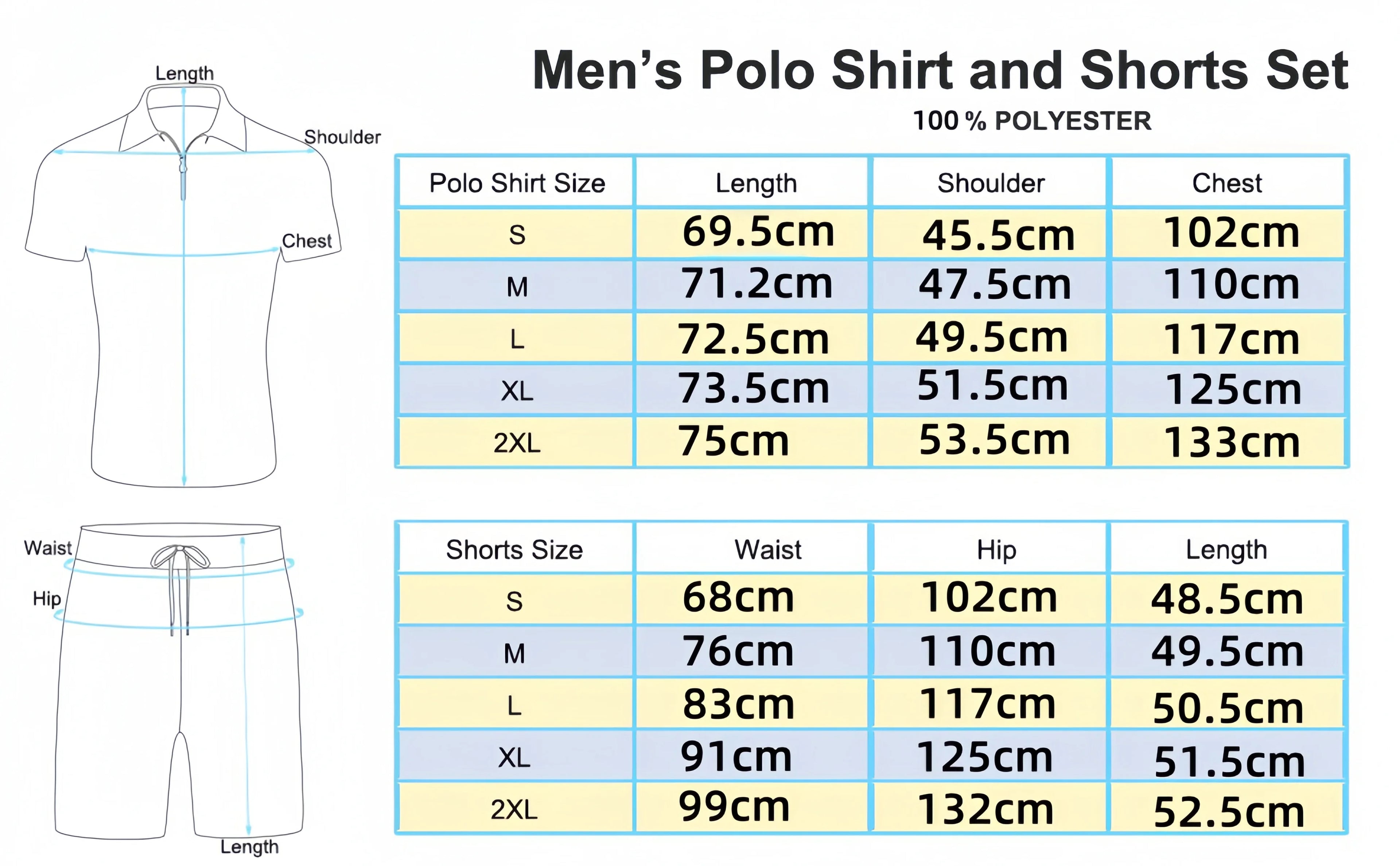 Men's Summer Polo Short‑Sleeve & Shorts Set, Trendy Casual Polo Shirt