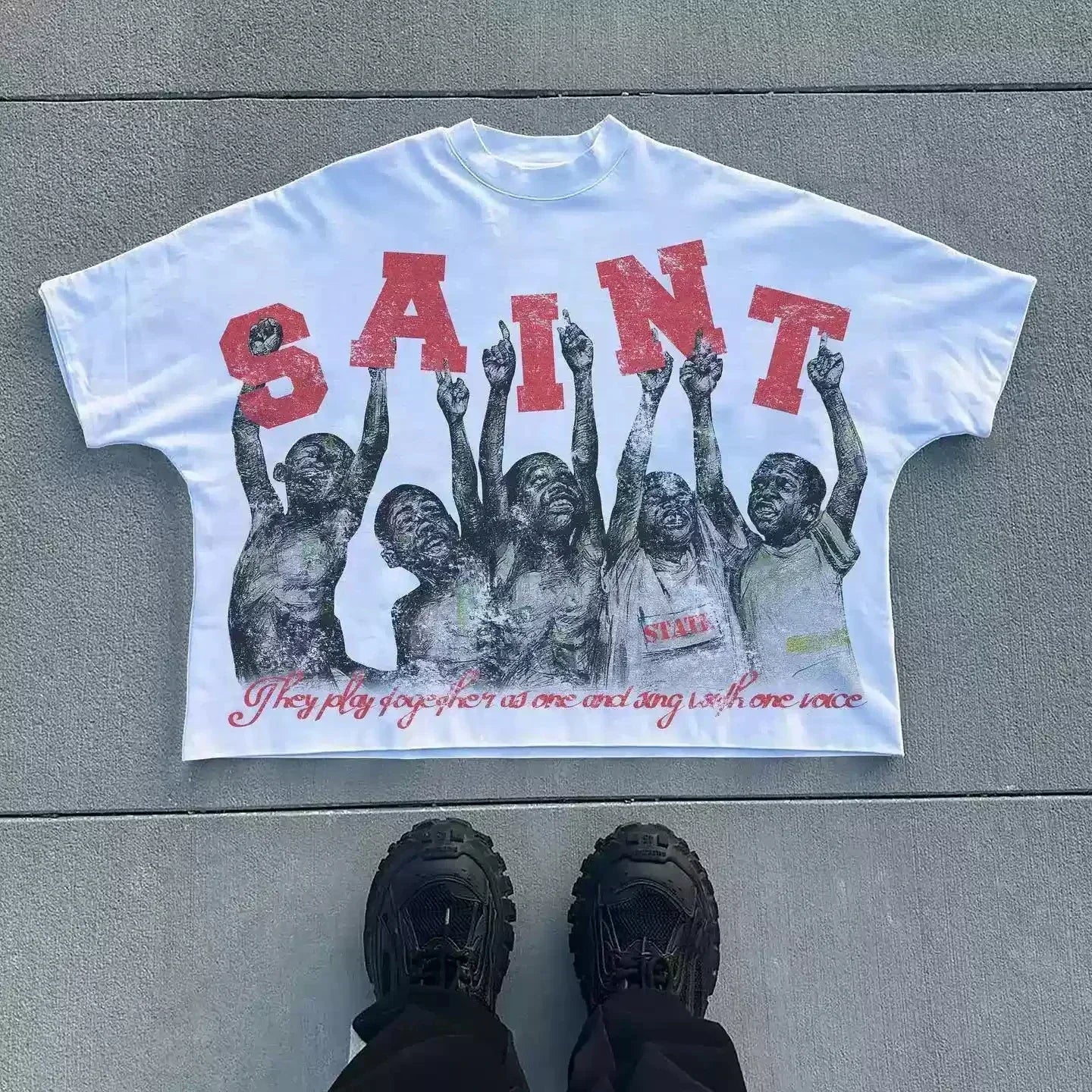 Graphic T-shirt Men Vintage Top Hip Hop Streetwear Oversized Tshirt Short Sleeve Casual Clothing Summer Fashion Trendy Tee