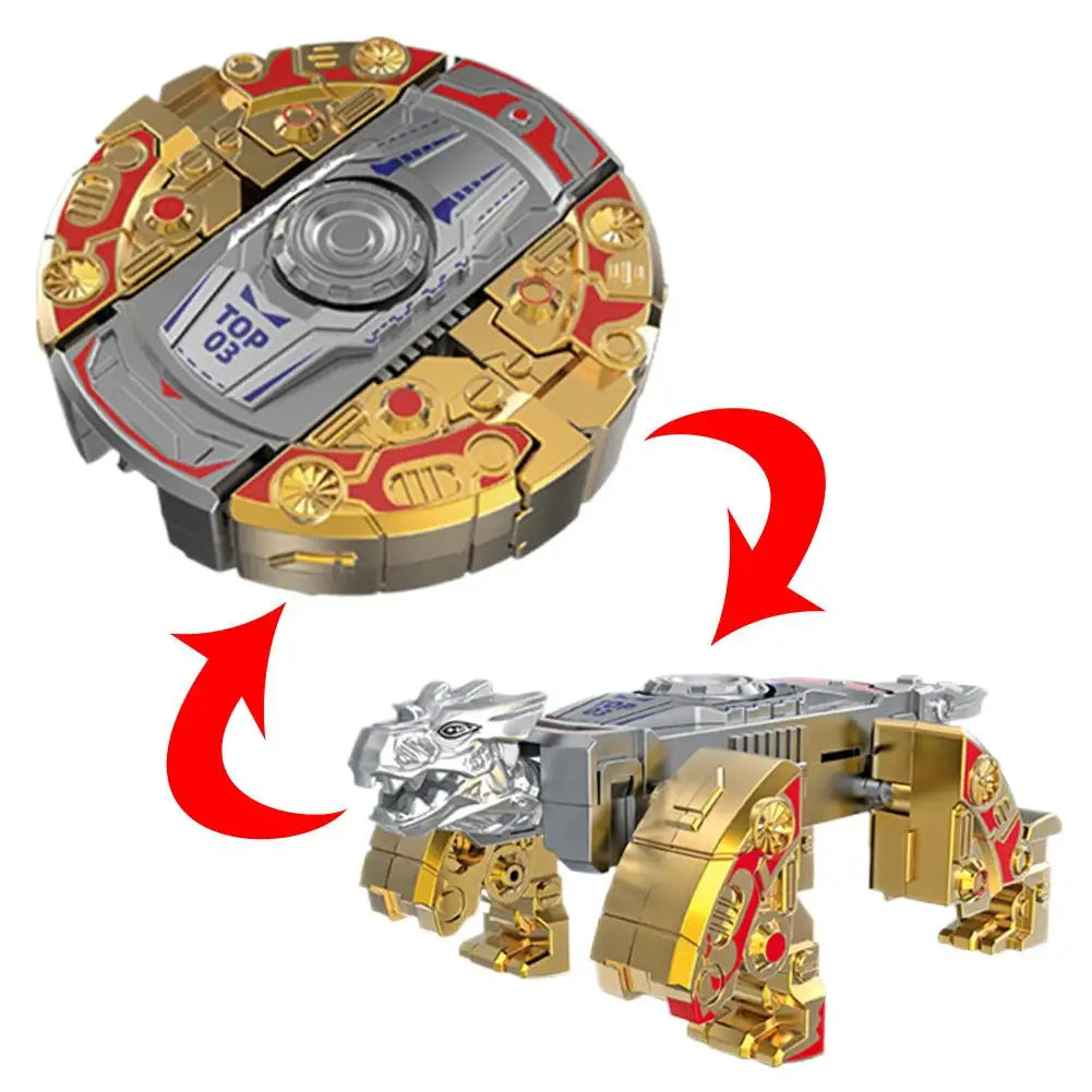 Transformable Fidget Spinners Funny Sensory Fidget Toys Deformable DIY Round to Robot Fingertip Toys for Kids Party Gifts