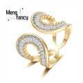 Ring Is A Fashionable And Versatile, Light Luxury Style Ring With 18K Gold And Diamond Cross Opening Fashion Jewelry Exquisite