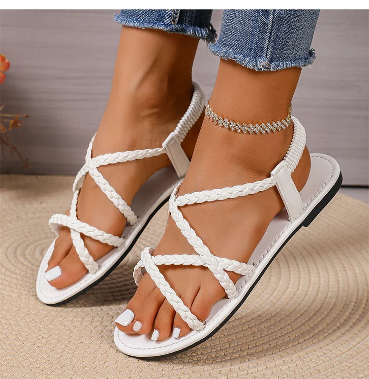 Women's Sandals Sexy Summer Shoes For Woman Summer Sandals 2025 New Flat Sandals Chaussures Femme Beach Shoes Female Footwear