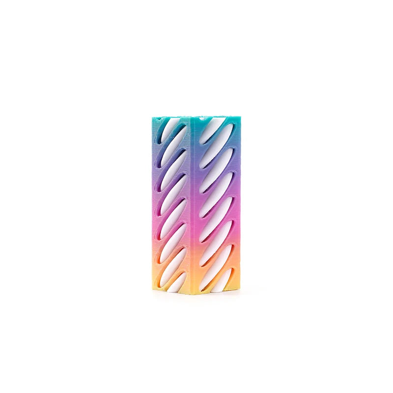 1 Piece Spiral Cone Decompression Toy 3D Printed Pyramid Impossible Pass-through Sculpture Square Pillar Helix Screw Fidget Toys