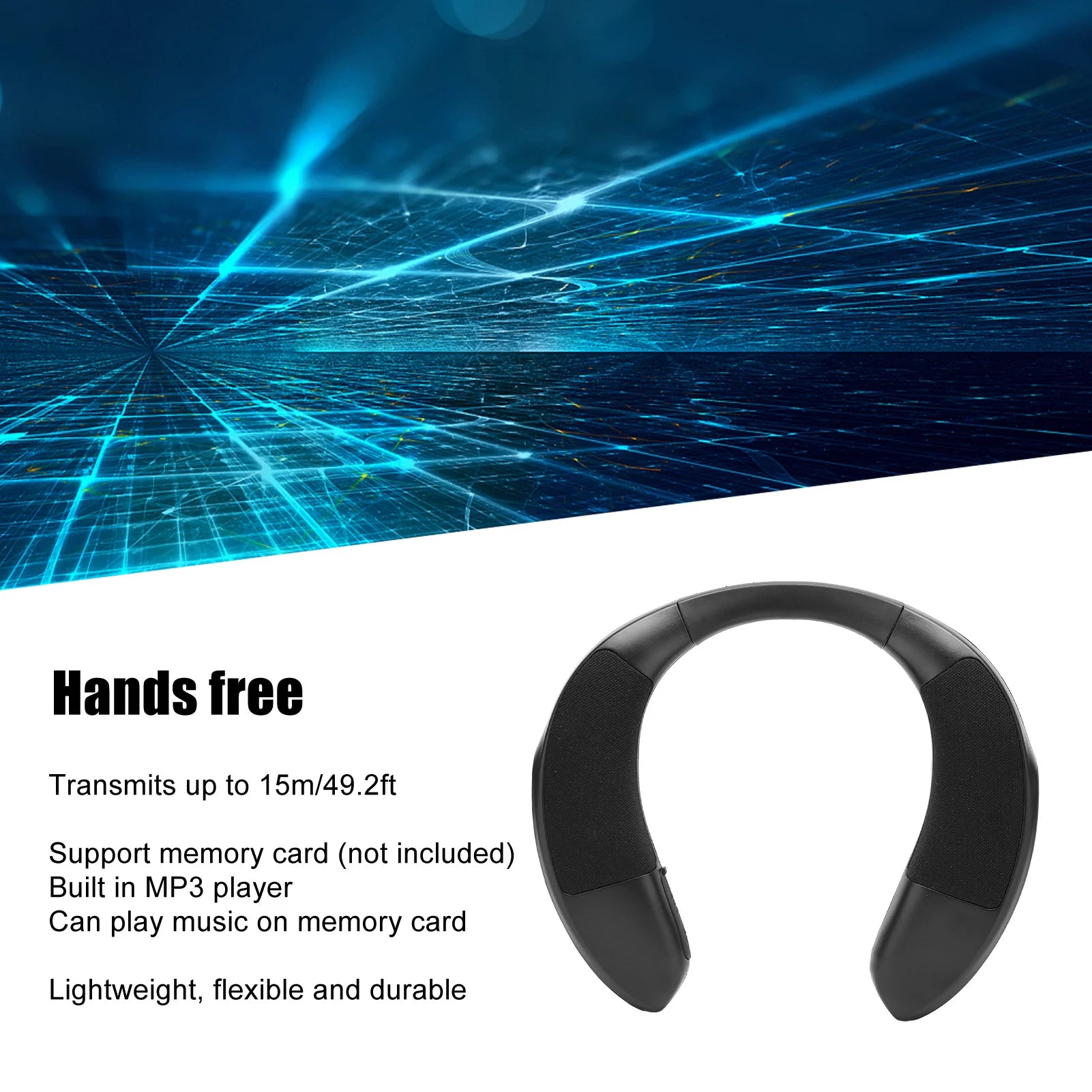 Neck Speaker Neckband Speaker Multifunction Hands  Clear Calls Stereo Sound Bluetooth Wireless Wearable Speaker Handsfree/Mic