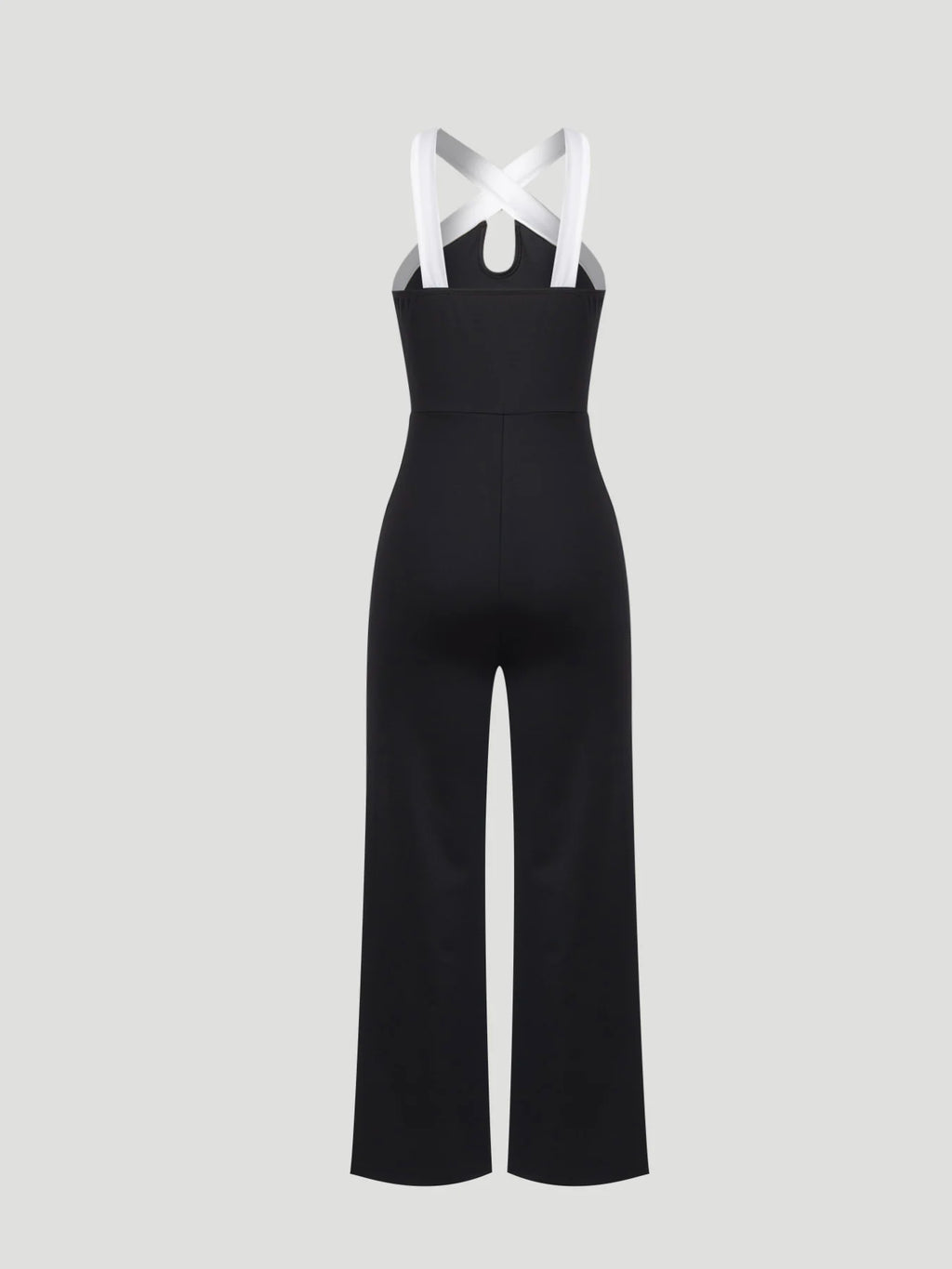 Women's Jumpsuit Crisscross Halter Neck Color-Block Design Wide Legs Pantsuit Casual Spring Summer Party Evening Formal Wear