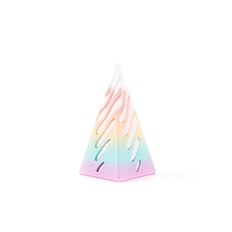 1 Piece Spiral Cone Decompression Toy 3D Printed Pyramid Impossible Pass-through Sculpture Square Pillar Helix Screw Fidget Toys