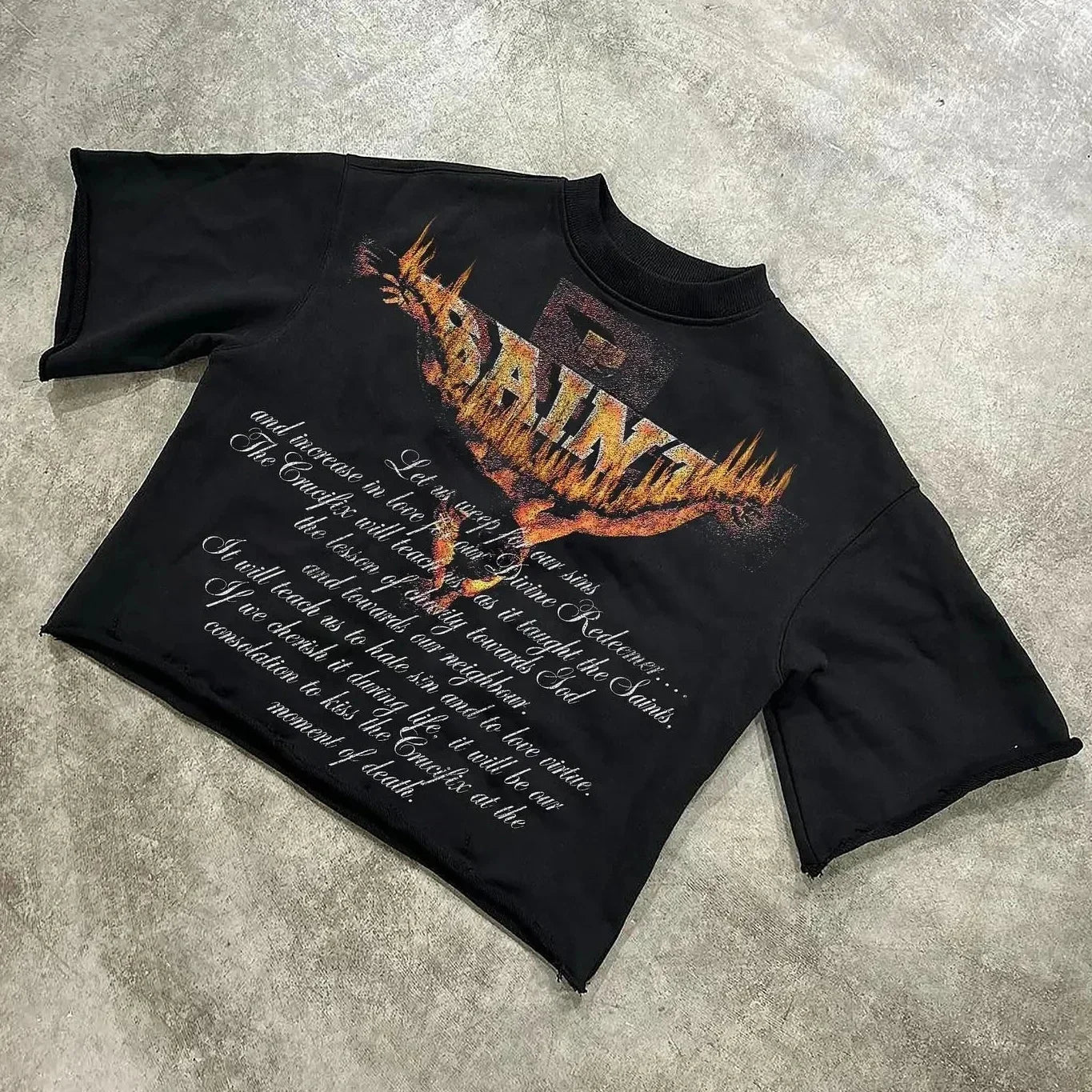 Graphic T-shirt Men Vintage Top Hip Hop Streetwear Oversized Tshirt Short Sleeve Casual Clothing Summer Fashion Trendy Tee