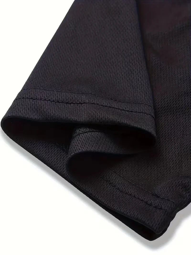Summer Men's Sports Short Sleeved Shorts Set Street Style M Print Casual 2-piece Set Breathable Loose Fashion Outfit
