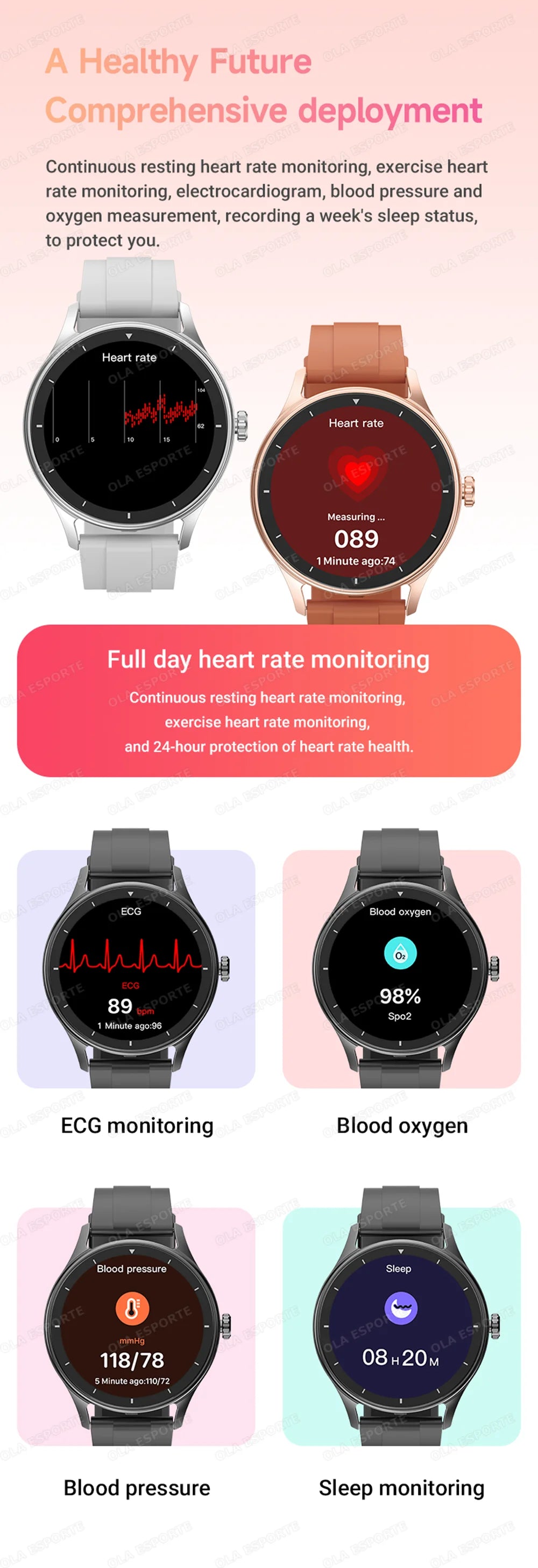 2026 Smart Watch Women Men Ladies Gift Sport Fitness Men Watches Heart Rate Monitor Waterproof Smartwatch For Android IOS