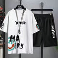 Men's T-shirt Sets Fashion Casual tracksuit men Tee Beach Shorts Sets Summer Harajuku Male Streetwear Leisure Tops men Clothes