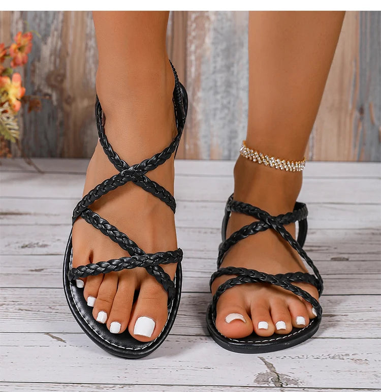 Women's Sandals Sexy Summer Shoes For Woman Summer Sandals 2025 New Flat Sandals Chaussures Femme Beach Shoes Female Footwear