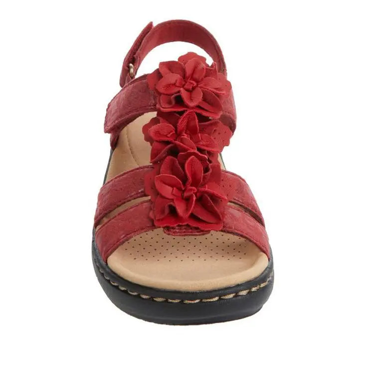 Summer Sandals Women 2022 New Flower Wedge Platform Orthopedics Shoes Retro Rome Casual Comfortable Peep Toe Sandalias De Mujer