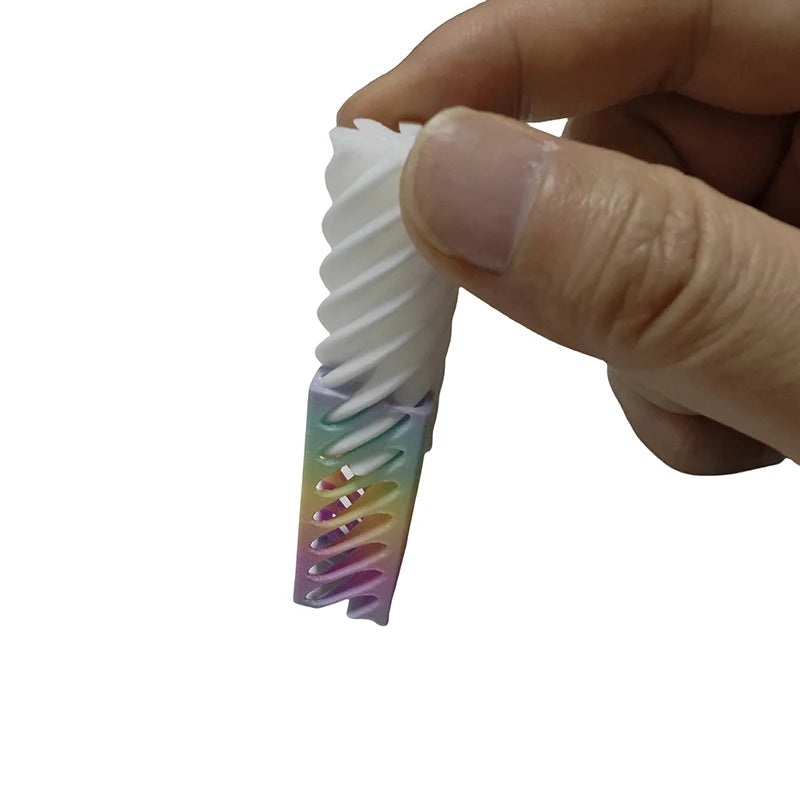 1 Piece Spiral Cone Decompression Toy 3D Printed Pyramid Impossible Pass-through Sculpture Square Pillar Helix Screw Fidget Toys