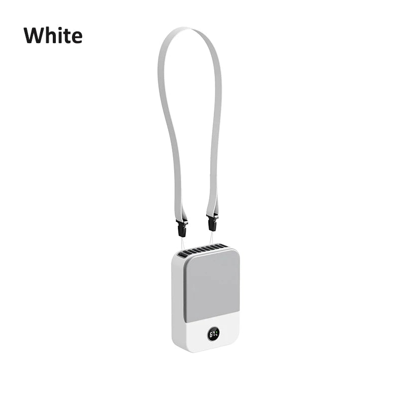 Waist Fan Portable Wearable Hanging Neck Fan USB Rechargeable Air Circulation Fan 3 Wind Speed Outdoor Bladeless Waist Clip Fan