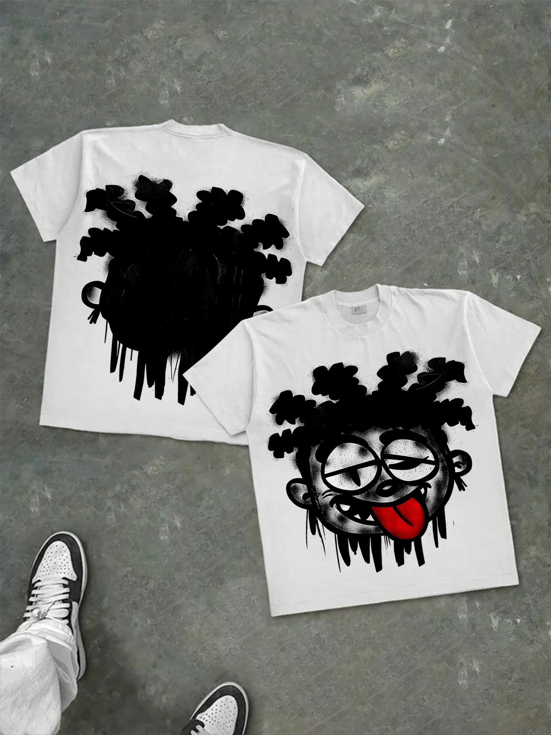Graphic T-shirt Men Vintage Top Hip Hop Streetwear Oversized Tshirt Short Sleeve Casual Clothing Summer Fashion Trendy Tee